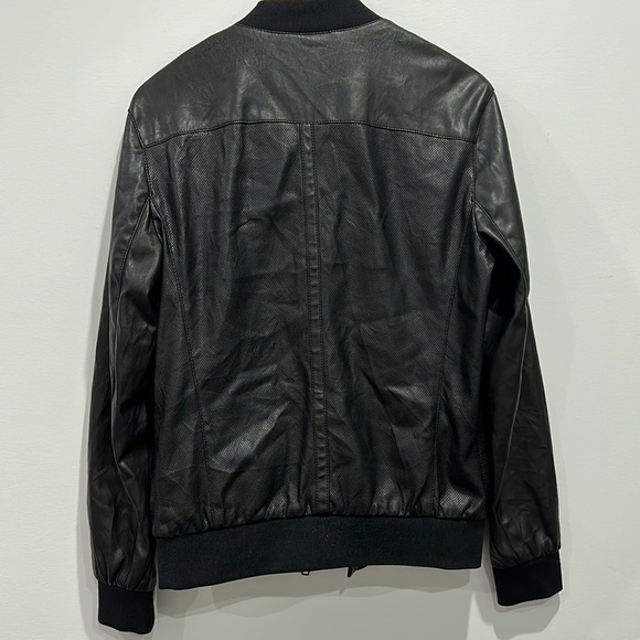 Zara Man Black PU Zip Jacket in Size M - Picture 3 of 4